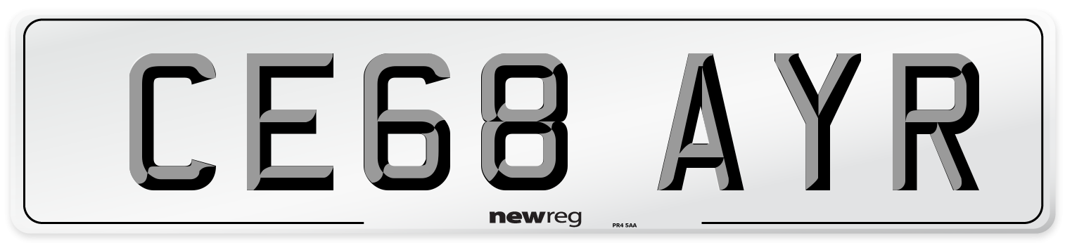 CE68 AYR Number Plate from New Reg